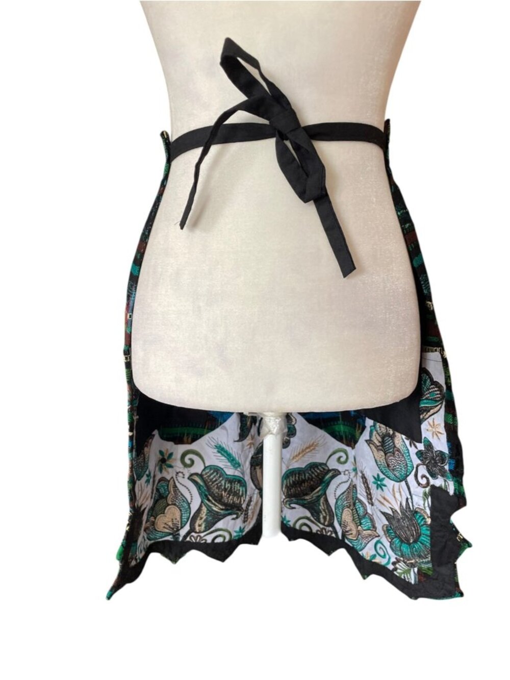 Vintage Guatemalan Hand Woven Half Apron Delantal Intricate Butterfly Floral Emb - Picture 3 of 15